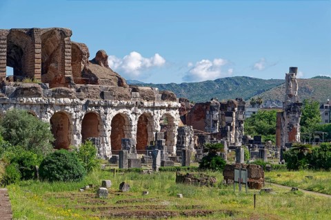 The Anfiteatro Campano, Campania amphitheatre, in Santa Maria Capua Vetere near Caserta. Campania,