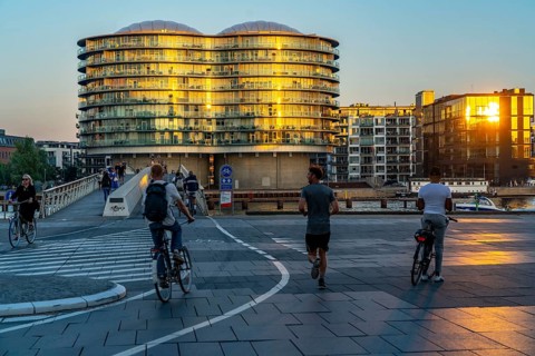Residential buildings, Gemini Residence at the harbour, near the Havnestaden district, in the