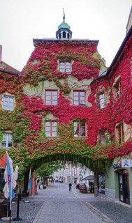 Oberres Tor at the Oberer Markt in the old town centre of Weiden in der Upper Palatinate. Weiden
