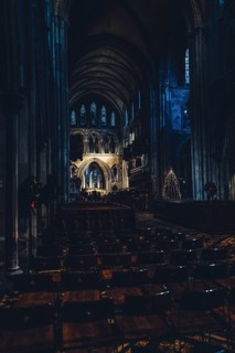 St patrick cathedral in Dublin at Christmas time in Ireland