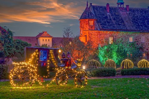 November light evening mood Remeringhausen Estate Stadthagen Germany