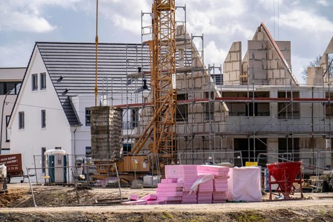 New development district, around 140 detached and semi-detached villas being built in the south of