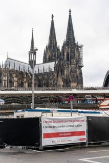 Corona test centre of the city of Cologne, at the main railway station in Cologne, North