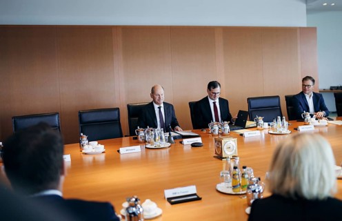 Federal Chancellor Olaf Scholz, (SPD), and Wolfgang Schmidt (SPD), Head of the Federal Chancellery