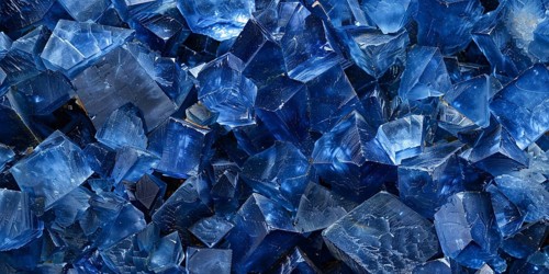 Blue Sapphire gemstone texture banner. KI generiert, generiert, AI generated