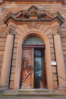 Entrance of the Museum Kunsthaus Heylshof, Worms, Rhineland-Palatinate, Germany, Europe