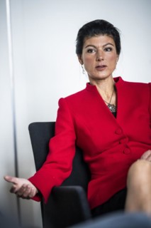 Sahra Wagenknecht is a member of the German Bundestag and founder of the BSW party, pictured here