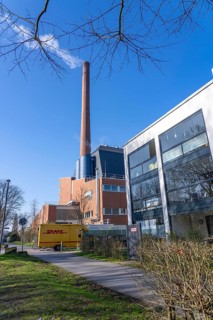 The Igony heating plant in Essen-Rüttenscheid, a district heating plant fuelled by natural gas,