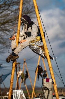 Beginning of the eviction of the Lützerath hamlet, camp of climate activists and squatters, at the