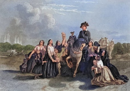 Settlers imploring Washington for protection, George Washington, 1732-1799, First President of the