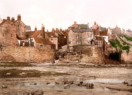 Robin Hood Bay. Whitby, a small town in the English Unitary Authority of North Yorkshire, c. 1890,