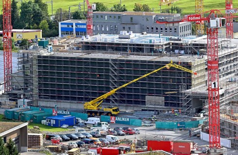 Major construction site Kobiboden, Einsiedeln, Switzerland, Europe