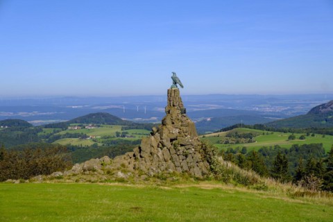 Aviation memorial, Wasserkuppe, Rhön, district of Fulda, Hesse, Germany, Europe