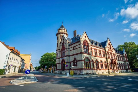 Main Post Office, Luther city Wittenberg, Saxony-Anhalt, Germany, Europe