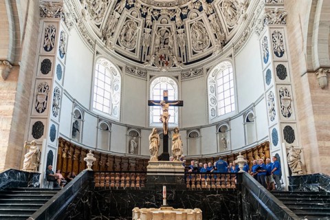 Interior view, Trier Cathedral, UNESCO World Heritage Site, Trier, Rhineland-Palatinate, Germany,