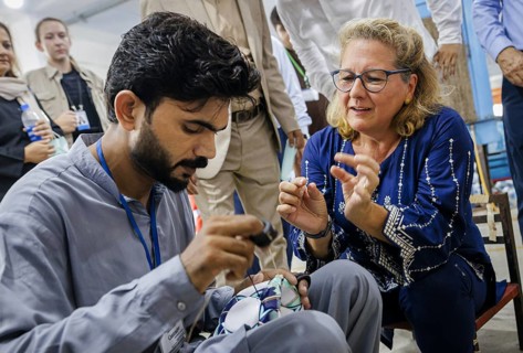 Svenja Schulze (SPD), Federal Minister for Economic Cooperation and Development, visiting Anwar
