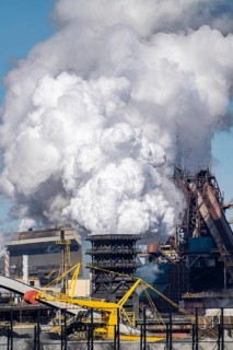 The Tata Steel steel and metallurgical plant in IJmuiden, Velsen, North Holland, Netherlands,