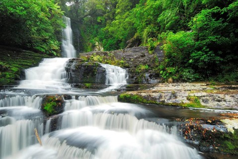 Mac Lean Falls, Catlins Forest Park, Otago, South Island New Zealand, Otago, South Island, New