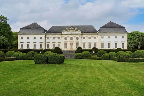 Park, Baroque Halbturn Castle, Lake Neusiedl, Burgenland, Austria, Europe