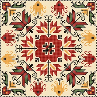 Traditional Bulgarian embroidery vector pattern