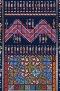 Traditional Palestinian Tatreez, seamless pattern vector template
