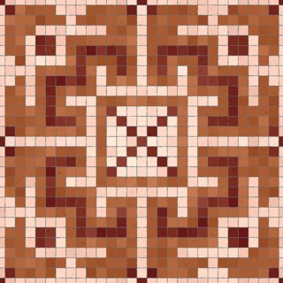 Mosaic tiles background, seamless vector pattern