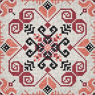 Mosaic tiles background, seamless vector pattern