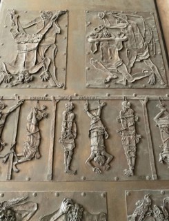 Detail of the door of St Peter's Basilica, San Pietro in Vaticano, Basilica of St Peter in the