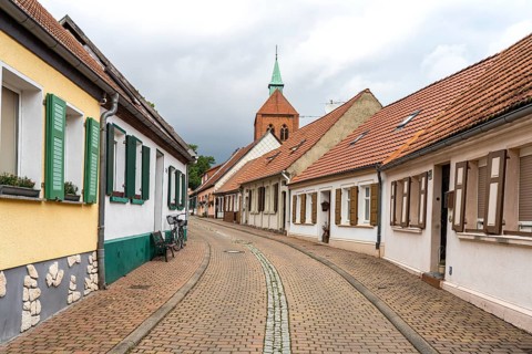 Old town with St George's Church in Arneburg, district of Stendal, Saxony-Anhalt, Germany, Europe