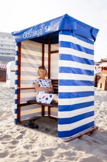 Elderly tourist on the island of Borkum, 21.07.2024