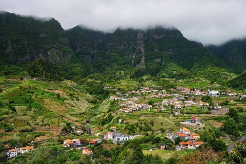 Sao Vicente village in green valley on Madeira island, Portugal, Europe