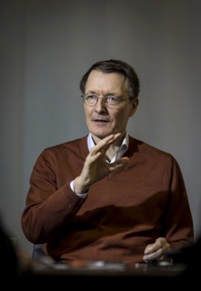 Karl Lauterbach (SPD), Federal Minister of Health, recorded during an interview at the Federal