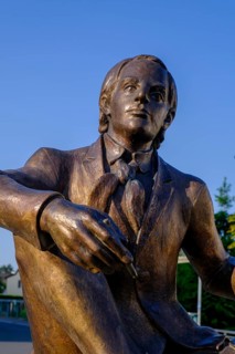 Monument to the poet Joseph Victor von Scheffel, Bad Staffelstein, Upper Franconia, Bavaria,