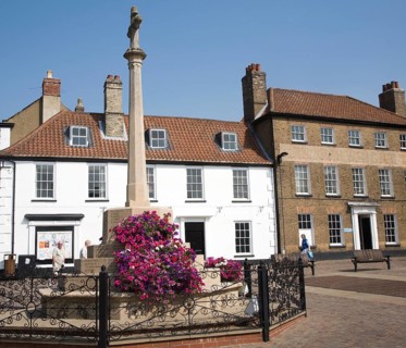 Historic buildings in the market town of Fakenham, north Norfolk, England, United Kingdom, Europe