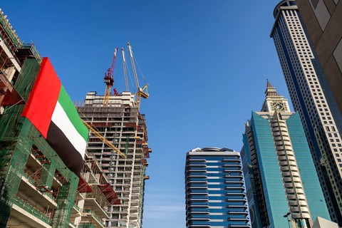 Dubai, Downtown skyscrapers and Sheik Zayed Road, United Arab Emirates, Middle East, Asia