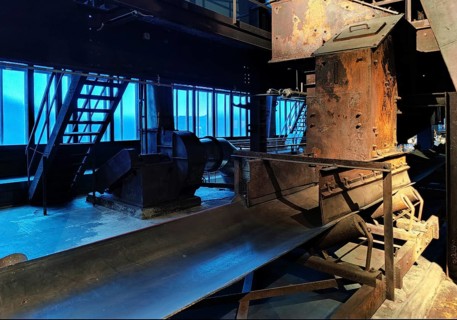 Zollverein Coal Mine Industrial Complex, interior view of the coal washing plant and path to the