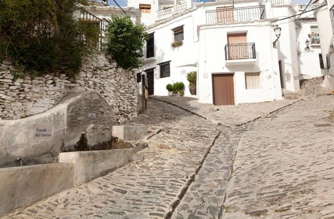 Houses in the village of Capileira, High Alpujarras, Sierra Nevada, Granada province, Spain, Europe