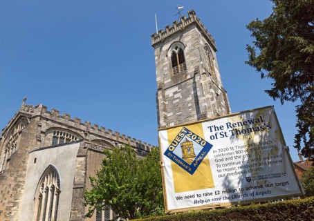 Renewal renovation appeal project for St Thomas church, Salisbury, Wiltshire, England, UK