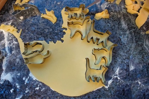 Swabian cuisine, Swabian Christmas biscuits, preparation of cookie cutters, shortbread biscuits,