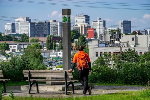 Essener Aussichten, one of 30 viewpoints of Essen, spread throughout the city, here from the