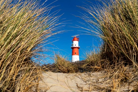 Small Borkum lighthouse, out of service since 2003, still serves as an antenna support for the Ems