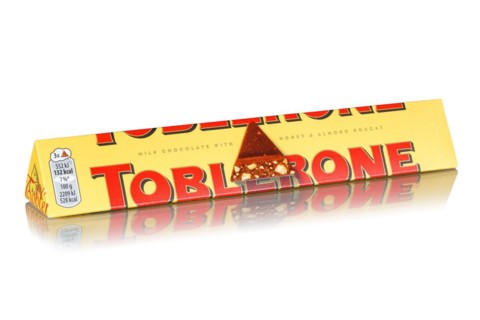 Toblerone chocolate from Tobler and Mondelez International clipping isolated isolated
