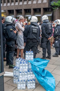 Police operation at a demonstration against the planned assembly law in North Rhine-Westphalia, in