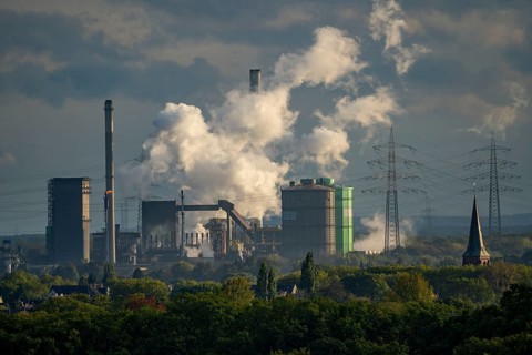 HKM Hüttenwerk in Duisburg-Hüttenheim, Hüttenwerke Krupp Mannesmann, coking plant, Duisburg, North