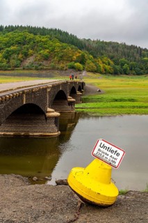 The Edersee, near Waldeck, the third largest reservoir in Germany, currently has only just under