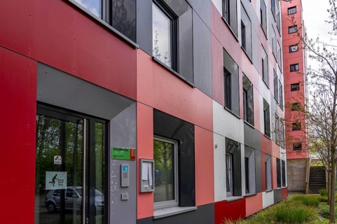 Student hall of residence of the Studierendenwerk Essen-Duisburg in Essen, over 310 furnished rooms