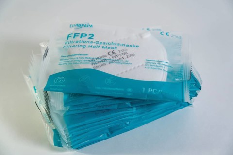 Pack of FFP2 protective masks, face masks, with CE marking