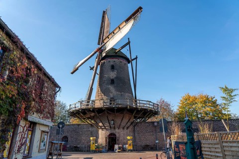 The Kriemhildmühle in Xanten, the only windmill on the Lower Rhine that is operated daily, North
