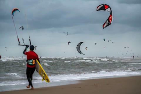 Hoek tot Helder, the longest downwind kite trip race in the world, 130 kilometres in one day along
