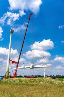 Repowering of a wind farm near Issum, 9 older wind turbines from the manufacturer Enercon (model